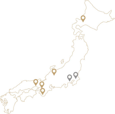 日本地図と認定サロンの場所